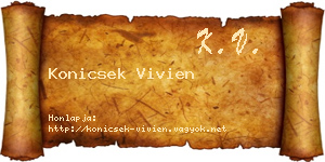 Konicsek Vivien névjegykártya